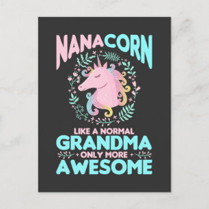 Enhörning Mytisk Nana Häst Mormor Mors Dag Vykort