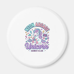 Enhörning Neon Arkad Enhörning Retro Stil Produkt Magnet