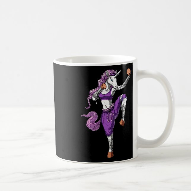 Enhörning Ninja Karate Kickboxning Muay Thai Kamps Kaffemugg (Höger)