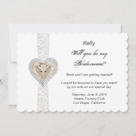 Enhörning och spets brudtärna kort