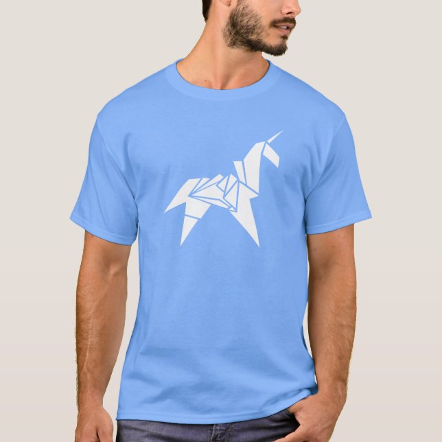 Enhörning Origami pojke T Shirt (Framsida)