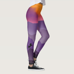 Enhörning på bergskedja leggings