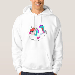 Enhörning på moln hoodie