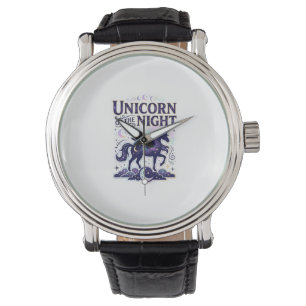 Enhörning på natten Grafisk Design Zazzle Design_ Armbandsur