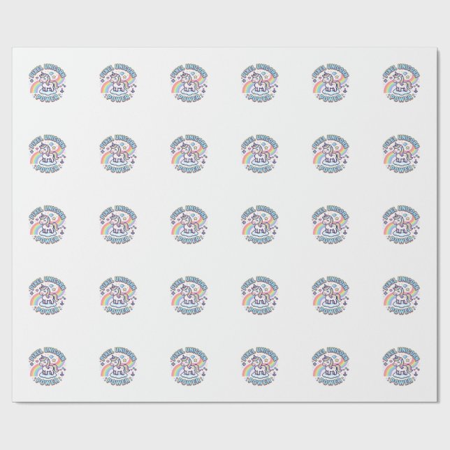 Enhörning Pixel Enhörning Kraft Grafisk Design Pro Presentpapper (Platt)