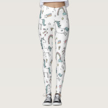 Enhörning Regnbåge Atletisk Leggings