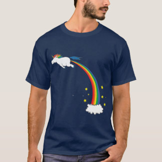 Enhörning Regnbåge Fart vänner T Shirt