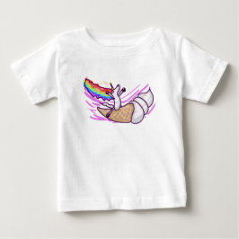 Enhörning regnbågsridning glasskon t shirt