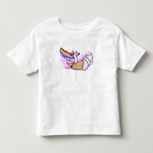 Enhörning regnbågsridning glasskon t shirt