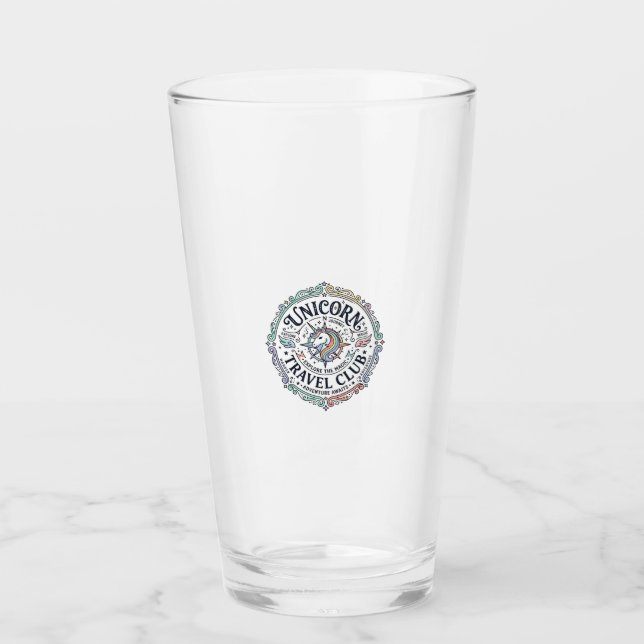 Enhörning Reseklubb Original Zazzle Design_1 Glaskopp (Framsida)