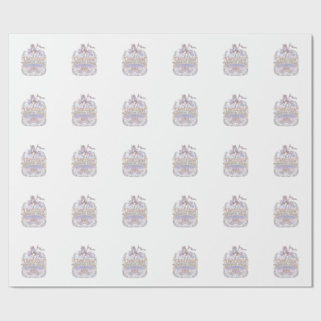 Enhörning Reslust Enhörning Presentidé Vektordesig Presentpapper (Platt)