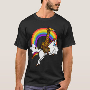 Enhörning ridande giraff t shirt