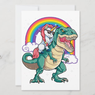 Enhörning Ridande T rex Dinosaurie Pojkar Flickor Inbjudningar