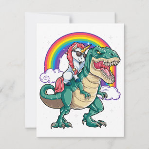 Enhörning Ridande T rex Dinosaurie Pojkar Flickor Inbjudningar