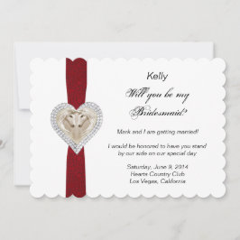 Enhörning Röd Spets Brudtärna Kort