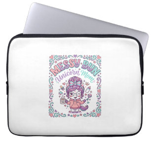 Enhörning Rödig Enhörning Mammas Retro Stil Grafis Laptop Fodral