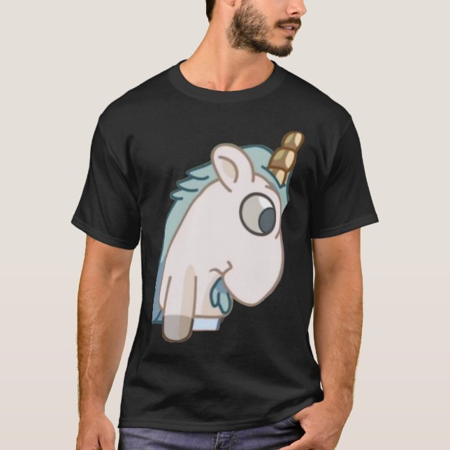 Enhörning rolig t shirt (Framsida)