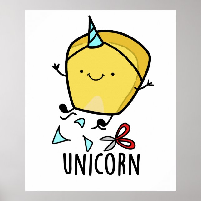 Enhörning Rollig Majs Puns  Poster (Framsidan)