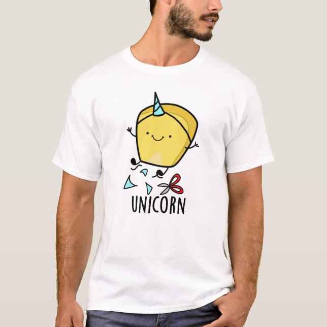 Enhörning Rollig Majs Puns  T Shirt (Framsida)