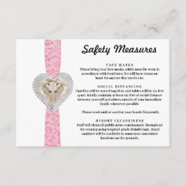 Enhörning Rosa Spets Säkerhetsåtgärder Tilläggskort