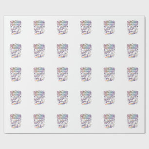 Enhörning Rullskridskor Enhörning Lekfull Klisterm Presentpapper