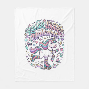 Enhörning Rullskridskor Enhörning Retro Stil Grafi Fleecefilt