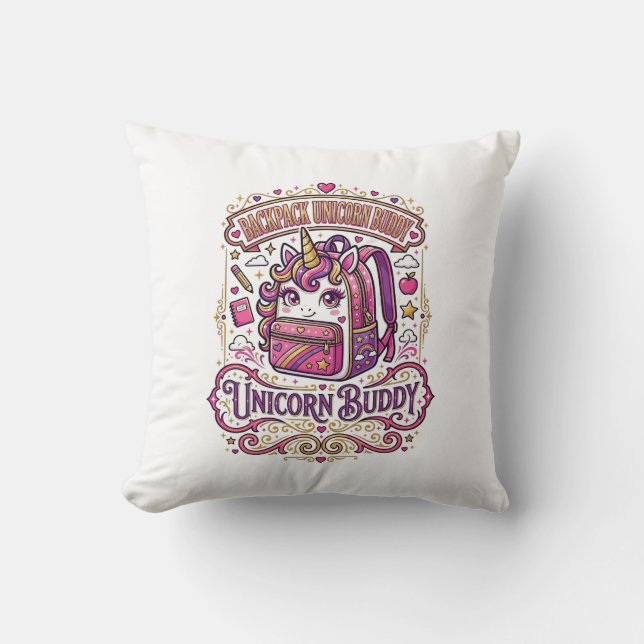 Enhörning Ryggsäck Enhörning Buddy Stilfull Merch  Kudde (Framsida)