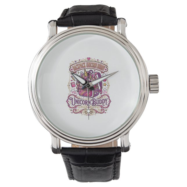 Enhörning Ryggsäck Enhörning Buddy Stylish Merch D Armbandsur (Framsida)