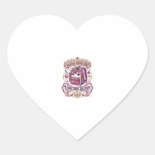 Enhörning Ryggsäck Enhörning Buddy Stylish Merch D Hjärtformat Klistermärke