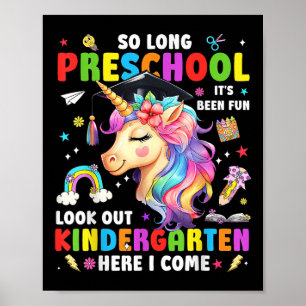 Enhörning Så Långt Förskolans Examen Förskola Här Poster