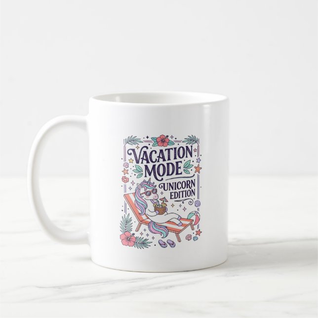 Enhörning Semesterläge Enhörning Edition Bedårande Kaffemugg (Vänster)