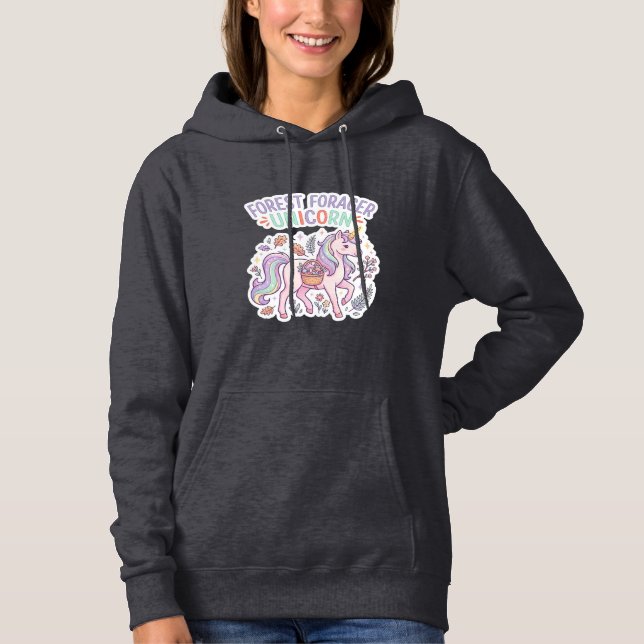Enhörning Skog Foder Enhörning Grafisk Design Vit T Shirt (Framsida)
