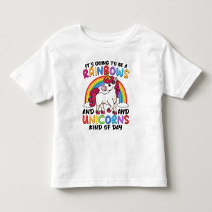 Enhörning Söt Whimsical Rolig Regnbågar Och Enhörn T Shirt