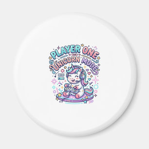Enhörning Spelare Ett Enhörning Läge Retro Stil Gr Magnet