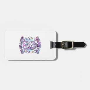 Enhörning Spelet På Glitter På Grafisk Design Merc Bagagebricka
