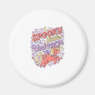 Enhörning Spöklik liten enhörning Whimsical vit ba Magnet