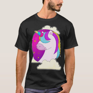 Enhörning Stjärnor Moln T Shirt