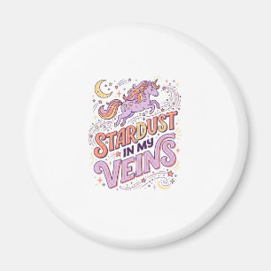 Enhörning Stjärnstoft i Mina Ådror Whimsical Merch Magnet