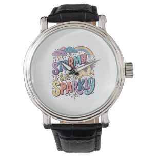 Enhörning Stormig men Gnistrande Whimsical Merch D Armbandsur