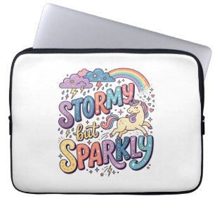 Enhörning Stormig men Gnistrande Whimsical Merch D Laptop Fodral