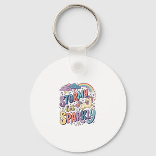 Enhörning Stormig men Gnistrande Whimsical Merch D Nyckelring