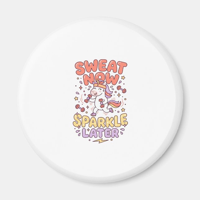 Enhörning Svett Nu Gläns Senare Tryck Klar Zazzle Magnet (Framsidan)