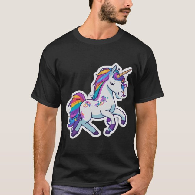 enhörning t shirt (Framsida)