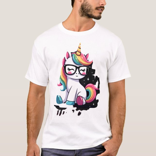 enhörning t shirt (Framsida)