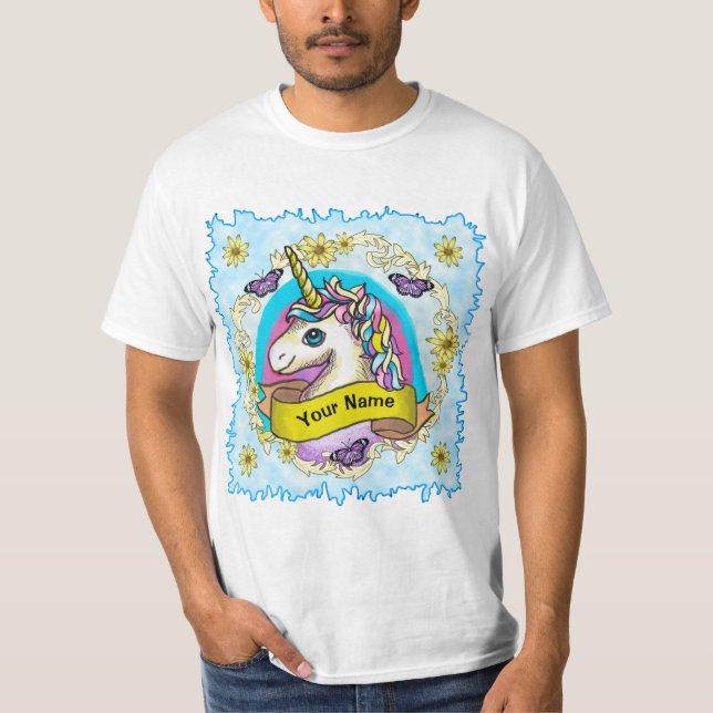 Enhörning T-Shirt med fantasinspiration (Framsida)
