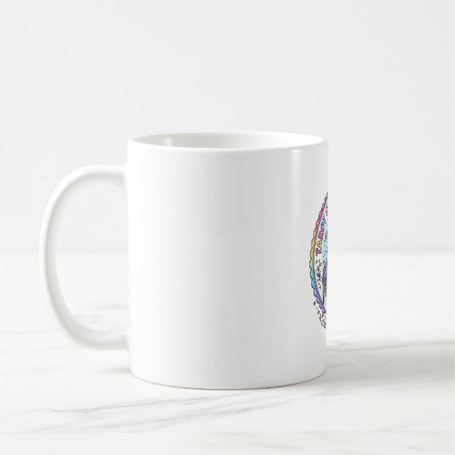 Enhörning Tarot Enhörning Läsare Rolig Tröja Grafi Kaffemugg (Vänster)