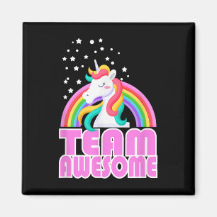 Enhörning Team Awesome Regnbåge Jga Bröllop Brud O Magnet