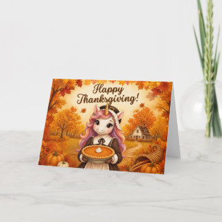 Enhörning Thanksgiving Helgkort