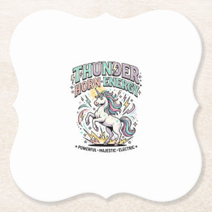 Enhörning Thunder Horn Energi Retro Stil Produkt G Underlägg Papper