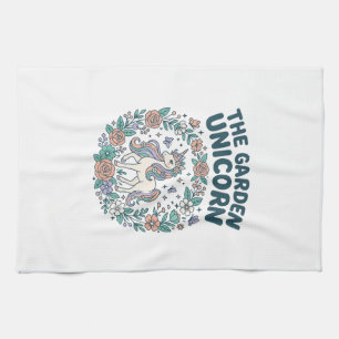 Enhörning Trendy T-Shirt Design för trädgården Enh Kökshandduk